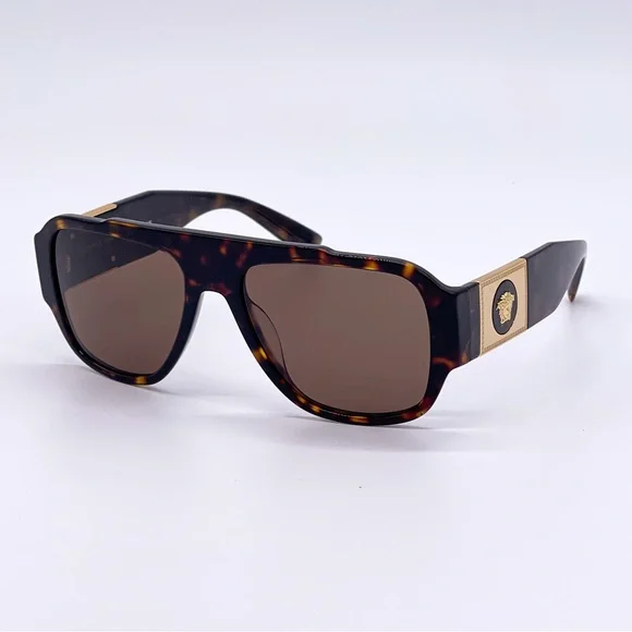 NEW VERSACE VE4436U 108/73 UNISEX HAVANA BROWN SUNGLASSES VERSACE MOD 4436U - Picture 1 of 11